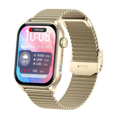 1.53 pouces Android Square Smartwatch Prise en charge BLE5.3 Chargement magnétique