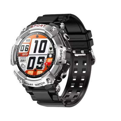 Rainbuvvy T96 argenté 2 en 1 musique de sport montre intelligente appel Bluetooth pas-mètre