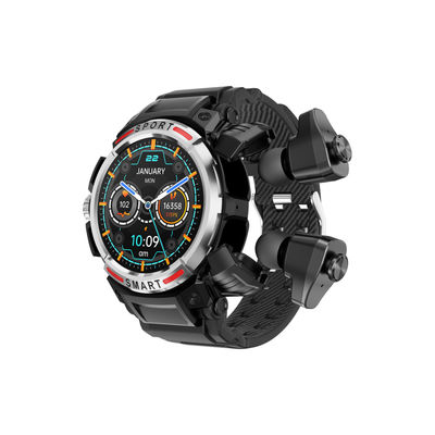 Un bon prix. 1.43 pouces Affichage Smart Watch TWS casque en forme ronde avec plusieurs langues en ligne