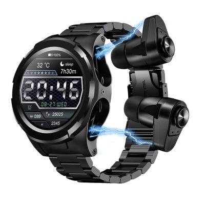 Un bon prix. Bluetooth 5.0 TWS montre de fitness avec batterie et 4 heures de musique pour le divertissement en ligne