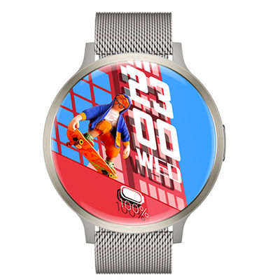 1.73' AMOLED HD Display Forme ronde Montres intelligentes Capteur de fréquence cardiaque