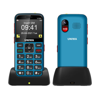 Fonctionnement facile pour les personnes âgées Téléphones mobiles UNIWA V1000 Durable avec écran de 2,31 