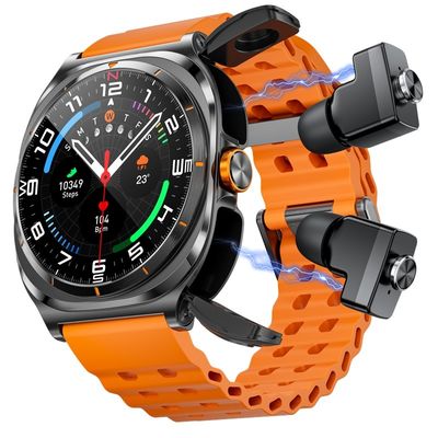 TWS casque 2 en 1 NFC 1,53 pouces AMOLED Fitness Tracker Santé Smartwatch GT98 Ultra