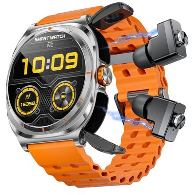 TWS Smart Watch Matériau PC en alliage durable IP67 étanche à l'eau Full Touch Screen GT98