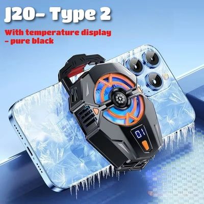 J20 refroidisseur de téléphone portable refroidissement rapide fonctionnement à faible bruit pour PUBG Autres jeux populaires sur IOS Android