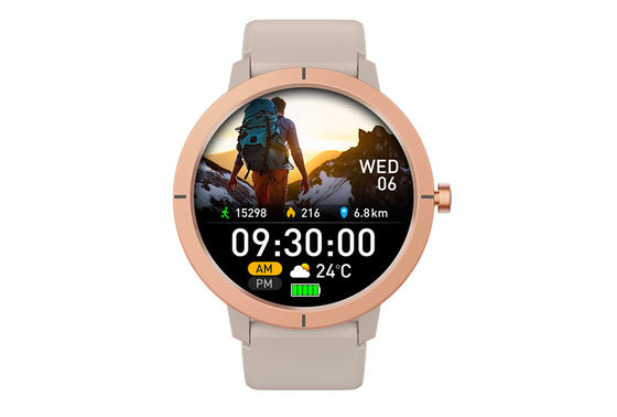Un bon prix. Montre connectée femme homme étanche 5 ATM GPS intégré GNSS double bande Bluetooth Or et Bluetooth en ligne