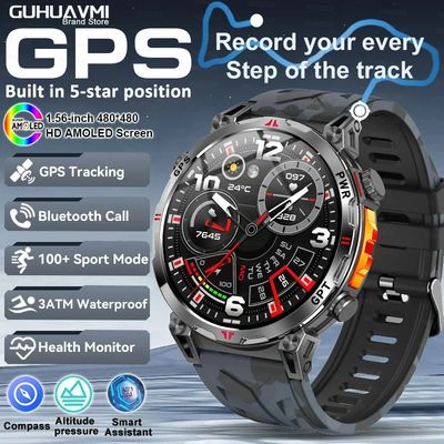 Un bon prix. BT Call Professional GPS AMOLED 650Mah 3ATM Waterproof Fitness tracking Sports Smartwatch en ligne