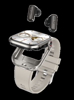 T99 TWS Smartwatch sans fil 2,02 pouces IPS 320x385 BT5.0 Bluetooth appel IP67 étanche à l'eau 300mAh