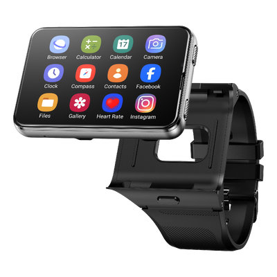 Écran tactile de 2,88 pouces Android 11 OS 6 + 128 Go Déverrouillage du visage Double caméra WIFI GPS Bande détachable