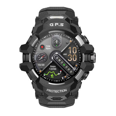 PG999 GPS AMOLED écran de 1,43 pouce 30m étanche IOS / systèmes Android montre intelligente
