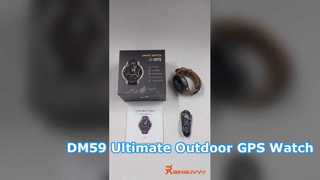 Montre intelligente de sport GPS DM59, écran AMOLED HD de 1,43 pouces