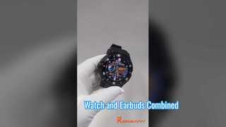 Écouteurs montre intelligente nouvelle mise à niveau 2-en-1 sans fil TWS Combo Bluetooth parler écouteurs musique jouer casque