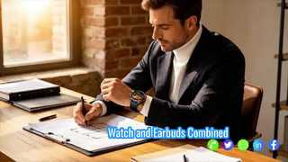 Conception 2 en 1 : montre intelligente avec écouteurs TWS amovibles, le boîtier de la montre fait office de compartiment de chargement des écouteurs