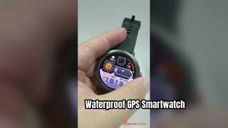 Rainbuvvy DM76 Montre intelligente de sport GPS Écran AMOLED 1,32 '' Montre-bracelet étanche 5ATM Batterie 360 ​​mAh